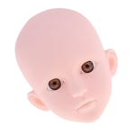 1/4 Fêmea Bjd Cabeça Da Boneca Esculpir Com Olhos Castanhos Bola-articulado Corpo Da Boneca Partes