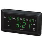  12/24 horas Alarme LED Digital Clocks Desktop Clock relógio grande número Display LCD Temperatura Data Semana Mês Tabela