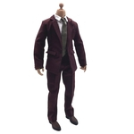 1/6 Roupas Masculinas Profundo Vermelho Cavalheiro Terno Para 12 "figuras Masculinas Acessórios