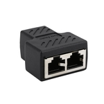 1 a 2 Canal Ethernet LAN RJ45 Network Cable Feminino Splitter Connector Adapter para Docking Station Portátil