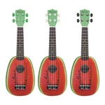 21 Inch 12 Fret corda 4 Basswood Ukulele guitarra acústica elétrica melancia Estilo Ukelele para o amante Instrumento Musical