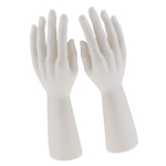 1 Par Mão Manequim Masculino Para Jóias Pulseira Luvas Exibir Branco