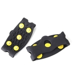 LAR 1 par Outdoor Simples Silicone não derrapante 5 dentes aperto Neve Gelo Tampa da sapata de Spike Crampon Cunho Anexa Preto