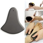 1 Pc Portátil Tradicional Preto Natural Pedra Bian Gua Sha Guasha Placa de Raspagem Corpo Face Lift Beleza Saudável Ferramenta de Massagem