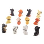 12 Pçs Miniatura Casa De Bonecas Bonsai Artesanato Fada Jardim Paisagem Cães Deco