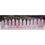 12 pcs NATURAL cristal quartzo rosa POINT Reiki