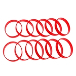 12 Peças Em Branco Pulseiras Pulseira Pulseiras De Borracha De Silicone Vermelho