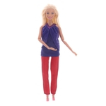 12 Polegada Moda Boneca Roupas Topos Colete & Calças Calças Para Roupas Barbie