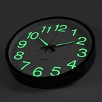 12 polegada Relógio de Parede Brilho No Escuro Silencioso Quartzo Interior/Exterior Moderno Noctilucent Decorativo Casa Sala de Estar