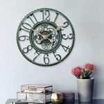 12 polegadas rústico estilo vintage relógio de parede pintados à mão igreja decoração de casa