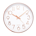 12 \\ '\\' Relógio de Parede em Ouro Rosa Não-Ticking Clock Silencioso Relógio de Parede Operado por Bateria para Sala de Estar Interior Quarto Escritório Home Decor