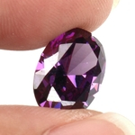 10.06CT DIY Roxo Artificial Zircon Gems Oval Facetado Corte de Pedras Preciosas Soltas DIY Jóias Pingente de Artesanato Decorativo 14x10mm