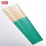 10 Pcs de bambu de madeira ouvido Cleaner Colher Anti-Skid Verde Rubber Handle Earpick Earwax Removal com macia capa de silicone