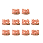 10 Pçs Resina Em Miniatura Marrom Cercas Casa De Bonecas Bonsai Fada Paisagem Decoração