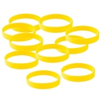 10 Peças / Pacote Em Branco Pulseiras De Silicone Moda Pulseira De Borracha Amarela