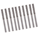 10 Xtungstênio Carboneto Rotativo Ponto Rebarbas Grander Cortador 38x3mm Duplo-sulco