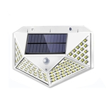 100 Led 1200 Mah Luzes solares Luzes de sensor de movimento movidas a energia solar ao ar livre Luz de parede à prova d'água ao ar livre Luz noturna 4 lados Iluminação LED de g