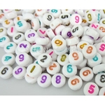 1000pcs / lot mista Letter Acrílico / Spacer Beads 7,0 milímetros