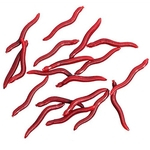 100pcs Soft Worm Minhoca Vermelha Atrai Simulação Isca Baixo Equipamento De Pesca