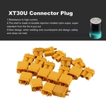 10pair Amass Connector XT30U Connector plug Feminino & Masculino Conector Plugs