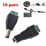 10pair Masculino Feminino DC 12V Fonte de alimenta??o plug conector contato Para LED Faixa de Ligh