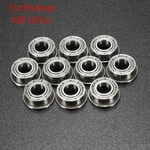 10pcs 5x10x4mm Mini Rolamentos de Metal MF105zz Rolamentos de Esferas Flangeados Blindados Duplos Rolamento de Esferas em Miniatura