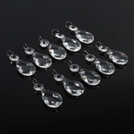 10Pcs Clear Glass Crystal Prisms Chandelier Pendant Light Lamp Part Drops DIY Accessories