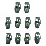 10Pcs Grenade Shoelace Buckle Stopper Cord Lock Cord Braçadeira Esportes Ao Ar Livre