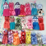 10pcs Mix Classifica Roupa Handmade Girl Doll Mini vestido de festa Moda Para Barbie Doll Kid Toys presente Play House Vestir-se traje