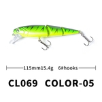 115mm / 15.4g Professional rígido Bait Knot múltipla Lure Plastic Isca