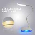 14 LED USB de carregamento Regulável Luz de leitura Lâmpada de mesa dobrável Sensor de toque Estudo de leitura Proteção para os olhos Luz branca 3 Modo