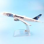 16 centímetros liga metálica Plane Modelo Egypt Air Airways Boeing 777 B777 Airlines Avião Modelo w brinquedos aeronaves Stand para presente crianças