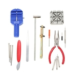 16 pcs prático relógio ferramenta de reparo kit de relógio banda pin link primavera barra removedor caso abridor de volta