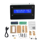 1602 LCD DIY Kit Relógio Digital com Caso Acrílico Tempo Temperatura Data Semana Visualização Despertador de 3 canais