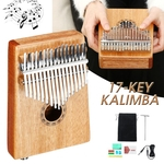 17 Teclas EQ Thumb Piano w / Tuner Hammer Captura Elétrica Tradicional Africana Teclado Corpo Instrumento Musical Portátil w / Bag