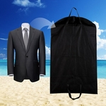 1pc preto Dustproof cabide de roupa vestuário Suit armazenamento Tampa bolsas, roupas de armazenamento, almacenamiento, Caixa para a roupa E5M