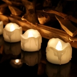12pcs Branco Quente cintilação Flameless Luzes LED Velas, Button pilhas levou vela velas eletrônicas para casamento, festa, Chirstmas, decoração de casa