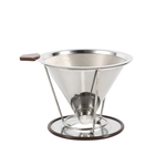 1x Portable 304 Stainless Steel Drip Dripper Double Layer Mesh Coffee Cone Filter Holder Infuse