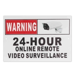 24 horas de vídeo remoto on-line de vigilância de segurança CCTV câmera Metal Sign Decal