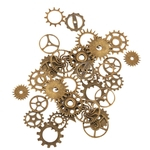 34 Peças Relógio Steampunk Peças Cogs Bronze Engrenagem Encantos Diy Pingente Descobertas