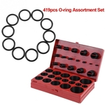 419pcs O-ring Assortment Set Seal Gasket Universal Rubber O Ring Kit R01-R32 Tool