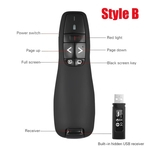 2.4Ghz Wireless Presenter Pen transmissor embutido USB Receiver Handheld Remote Control para PPT Presentation Assistant Professor