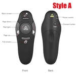 2.4Ghz Wireless Presenter Pen Transmitter Built-in USB Receiver Handheld Remote Control for PPT Presentation Teacher Assistant