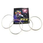 Redbey 4pcs chinês Linking Rings Truque de Magia brinquedo do metal Anéis Quatro Anéis Serial Rua Magic Show clássico Mago Truque