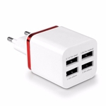 5.1A carregador USB Power Adapter parede 4 portas Travel Charger Cube Bloco