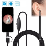 REM 5,5 milímetros Visual Earwax Cleaner Android Endoscope Camera OTG Android Otoscópio USB Ear Cuidados com a Câmara Ferramenta de Inspeção de Saúde Capacitor pen