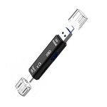 5 em 1 Multifunciton Card Reader Adapter Micro / USB / Tipo-C / TF