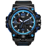 50m Homens Outdoor Militar Esportes Waterproof Assista Digital Alarme Luminoso Calendário De Quartzo Relógio Relógio