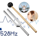 528Hz liga de alumínio diapasão chakra martelo com malho terapia de cura por som para cuidados com os ouvidos instrumento neurológico médico