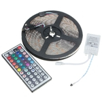 5M RGB LED Strip 12V 60 leds / m SMD 5050 Fita flexível à prova d 'água Fita colorida Corda Luz Corda Lâmpada + Controlador LED + Potência